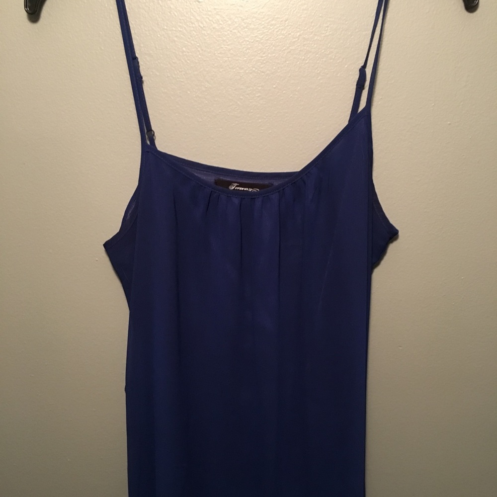 Women’s Navy Spaghetti Strap Maxi Dress
